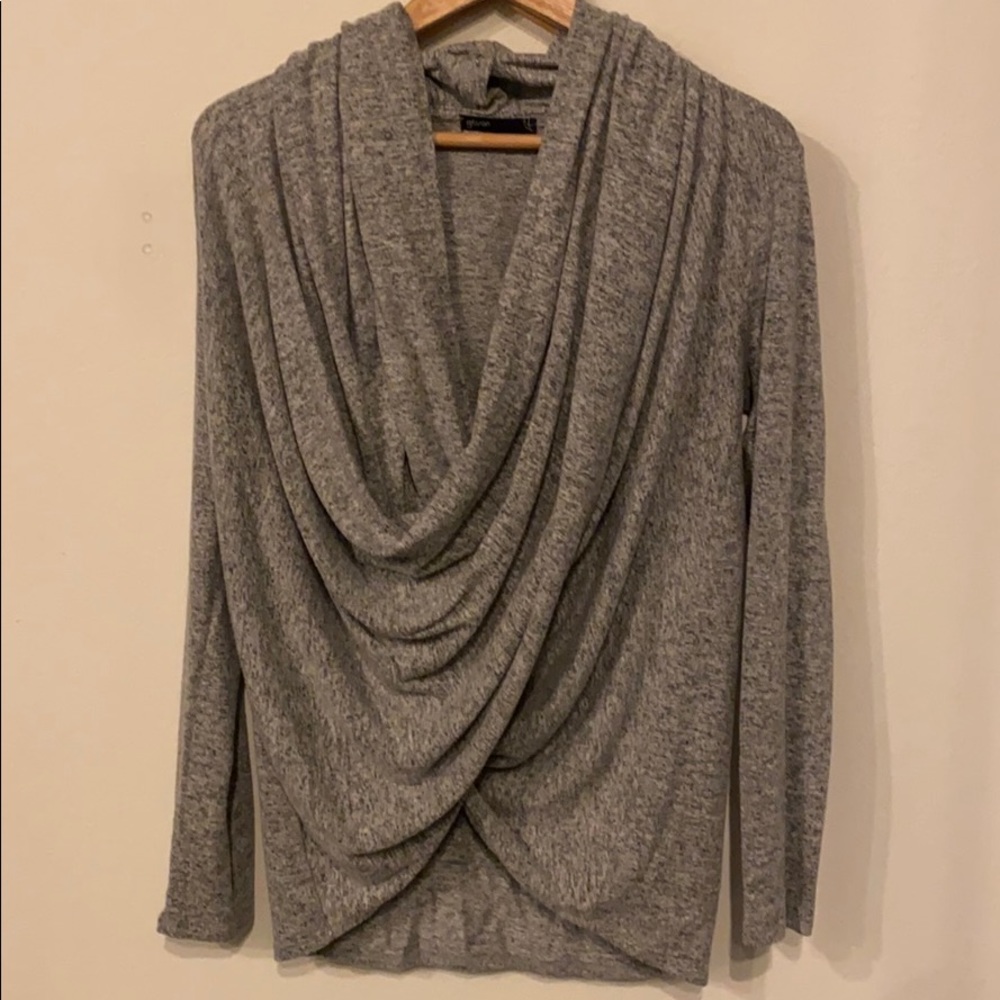Gray Gibson wrap sweater